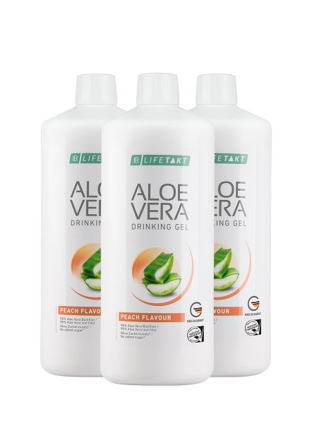 Aloe Vera Drinking Gel Pfirsich Geschmack 3er Set